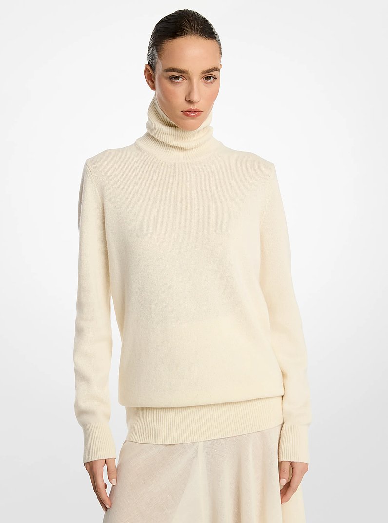 Cashmere Turtleneck Sweater in ECRU | Michael Kors