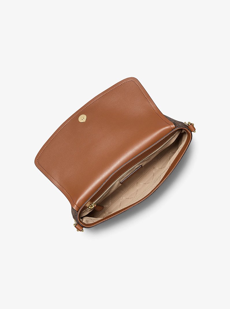 Ida Signature Logo Convertible Shoulder Bag in BROWN/LUGGAGE | Michael Kors