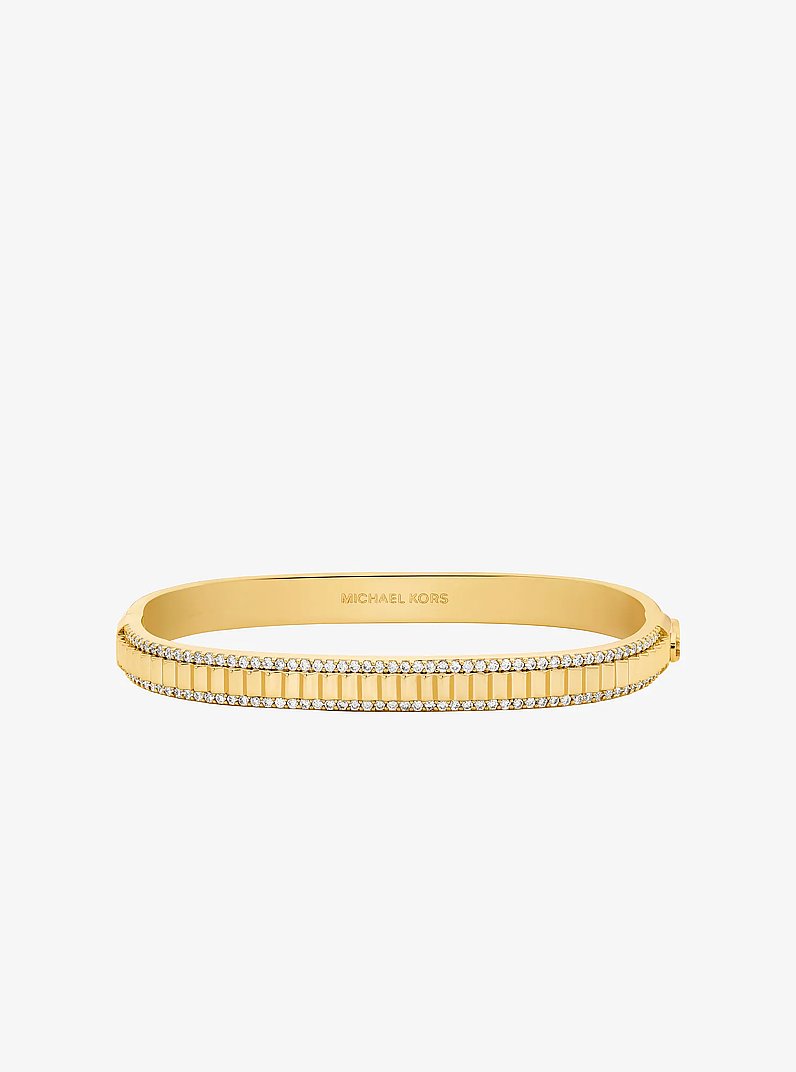 Pav&eacute; Gold-Tone Brass Bracelet in GOLD | Michael Kors