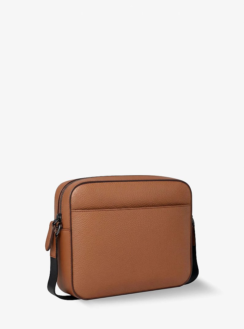 Jet Set Pebbled Leather Crossbody Bag in LUGGAGE | Michael Kors