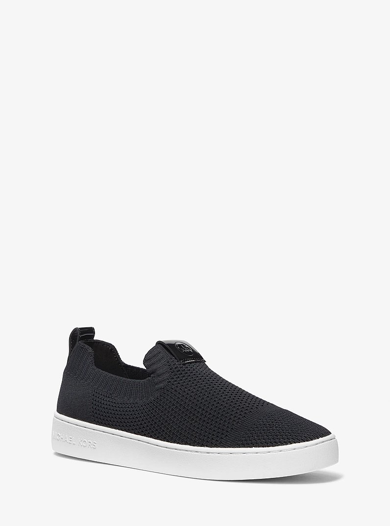 Juno Stretch Knit Slip-On Sneaker in BLACK | Michael Kors