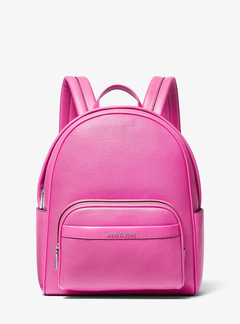 Bex Medium Pebbled Leather Backpack in CERISE | Michael Kors