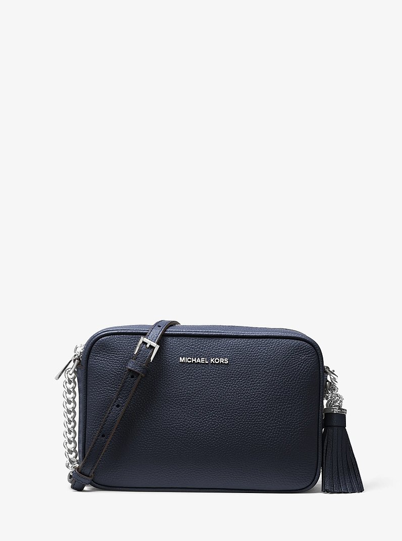 Sac &agrave; bandouli&egrave;re Ginny en cuir in BLEU MARINE | Michael Kors