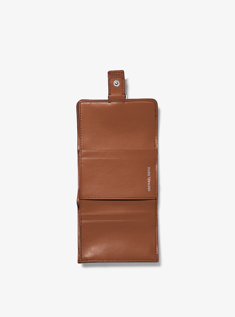 Colby Small Leather Tri-Fold Wallet in LUGGAGE | Michael Kors
