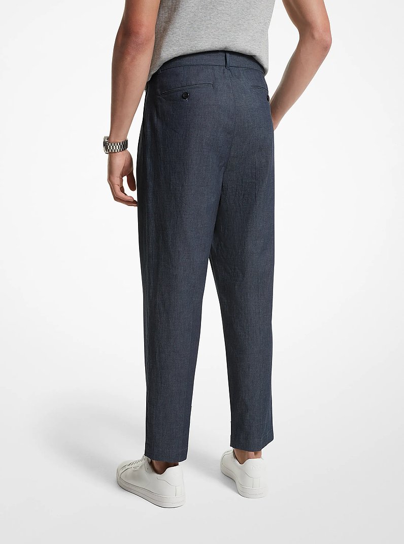 Chambray Belted Trousers in MIDNIGHT | Michael Kors