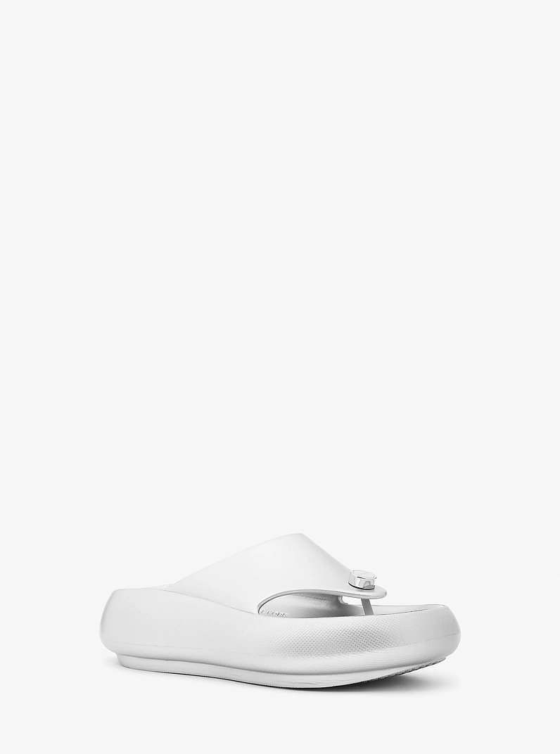 Splash Metallic Platform Sandal in SILVER | Michael Kors