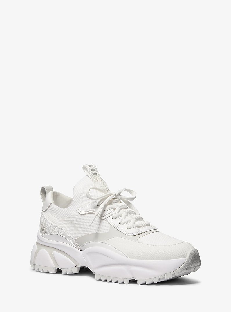 Darius Mixed-Media Trainer in BRIGHT WHT | Michael Kors