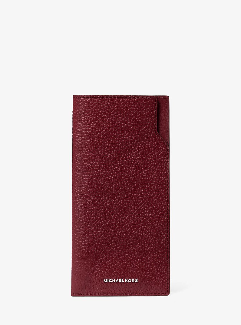 Jet Set Pebbled Leather Sunglass Case in OXBLOOD | Michael Kors