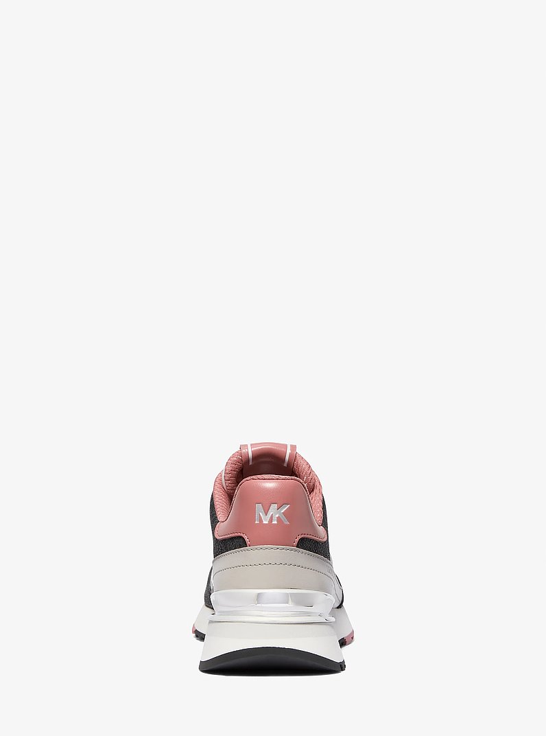 Nova Mixed-Media Trainer in ROSE | Michael Kors