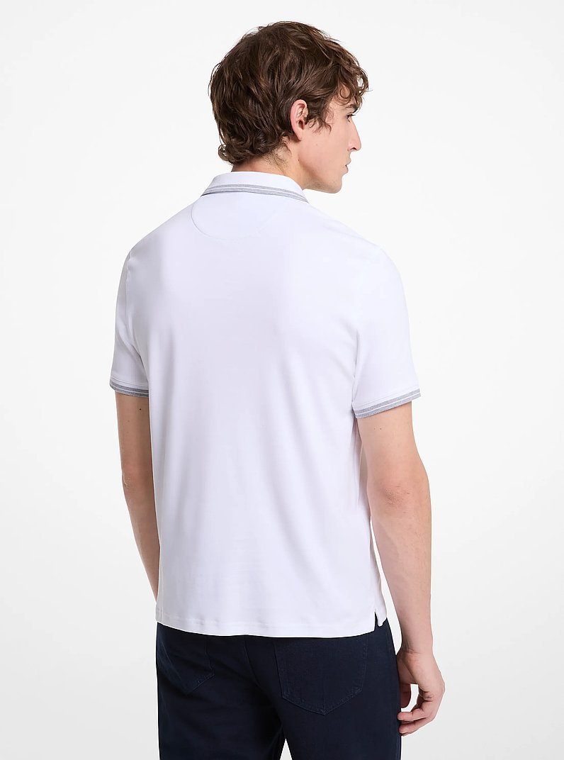 Greenwich Cotton Polo Shirt in WHITE | Michael Kors