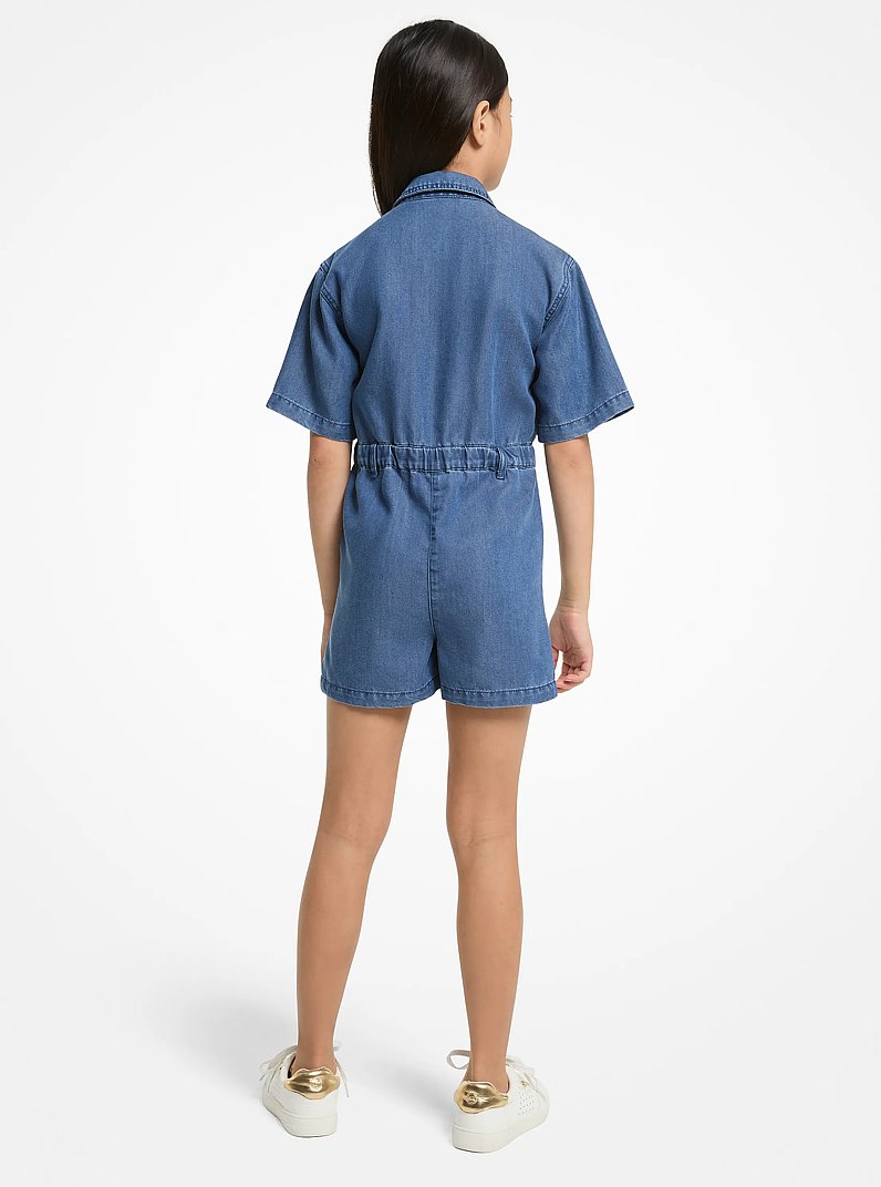 Denim Romper in DENIM | Michael Kors