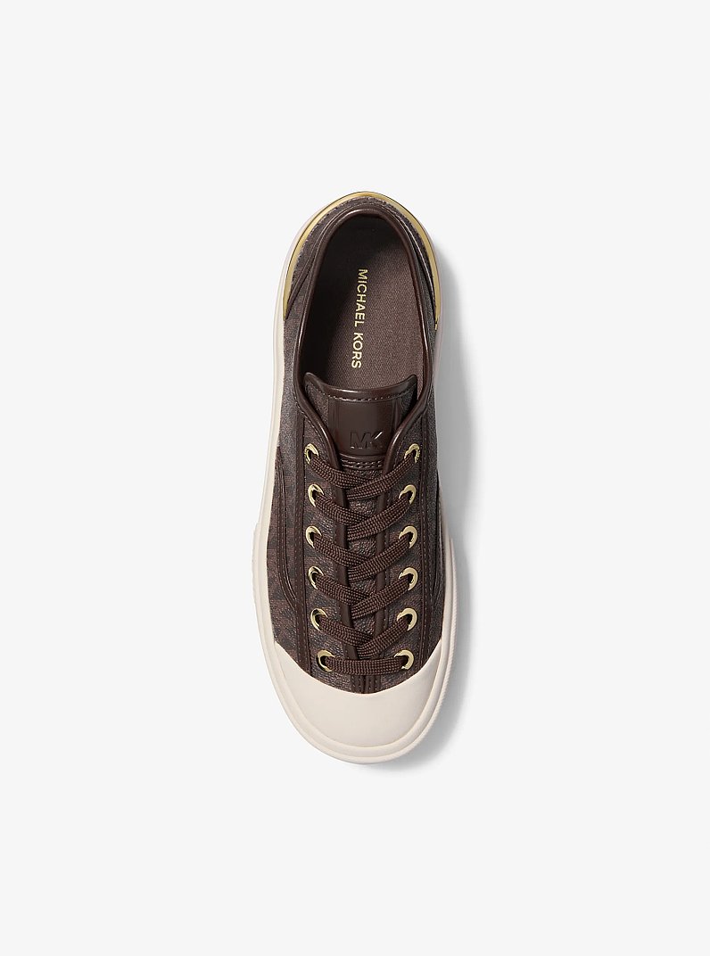 Jude Signature Logo Sneaker in BROWN | Michael Kors