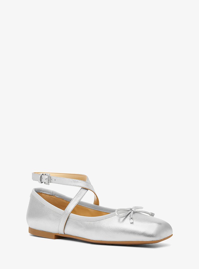 Collette Metallic Leather Ballet Flat