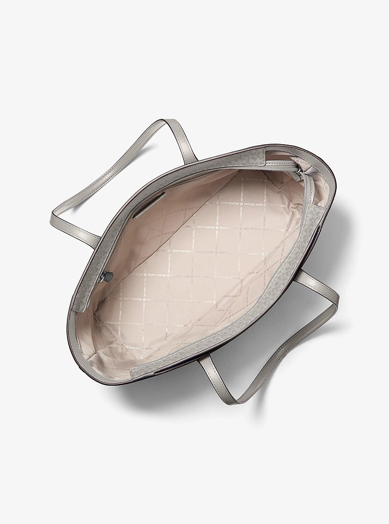 Arden Large Top-Zip Tote Bag in PEARL GREY | Michael Kors