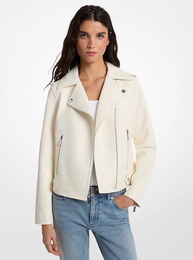 Moto Jacket in WHITE | Michael Kors