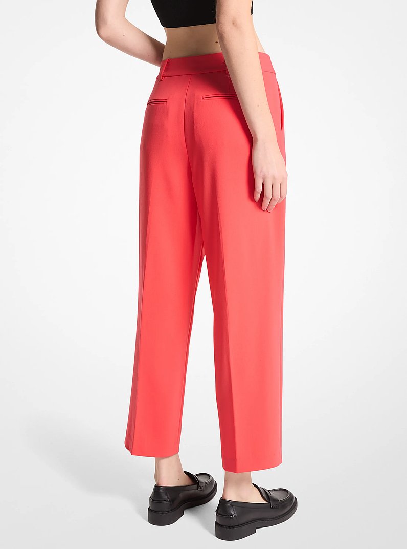 Pleated Crepe Pants in CORAL | Michael Kors
