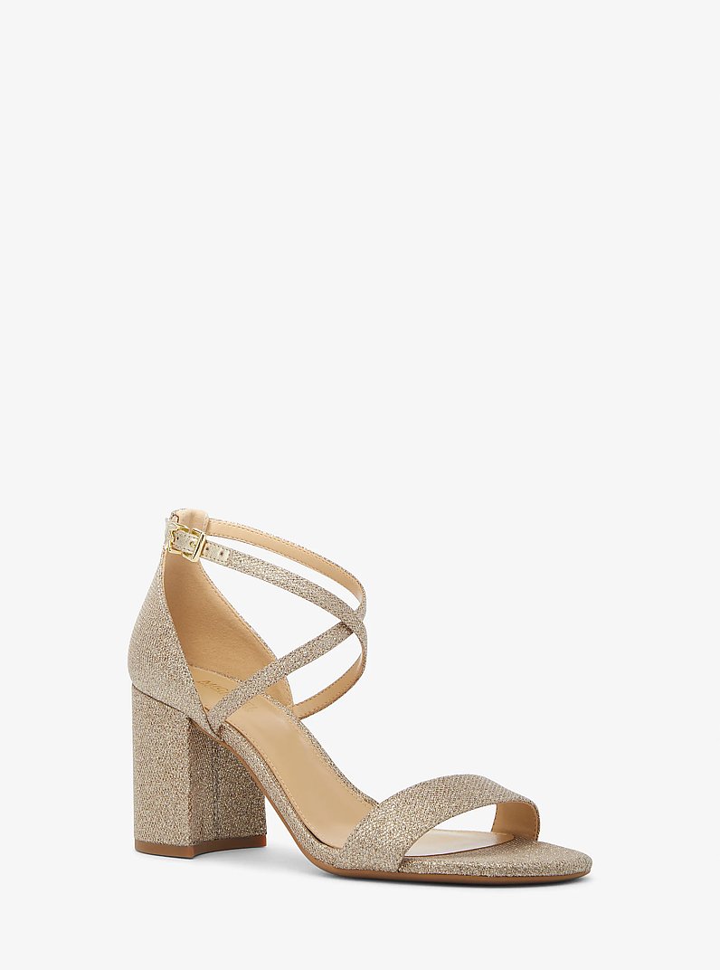Sophie Flex Glitter Chain-Mesh Sandal in CHAMPAGNE | Michael Kors