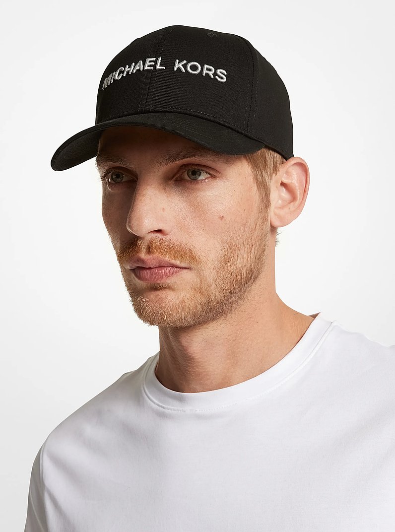 Embroidered Baseball Hat in BLACK | Michael Kors
