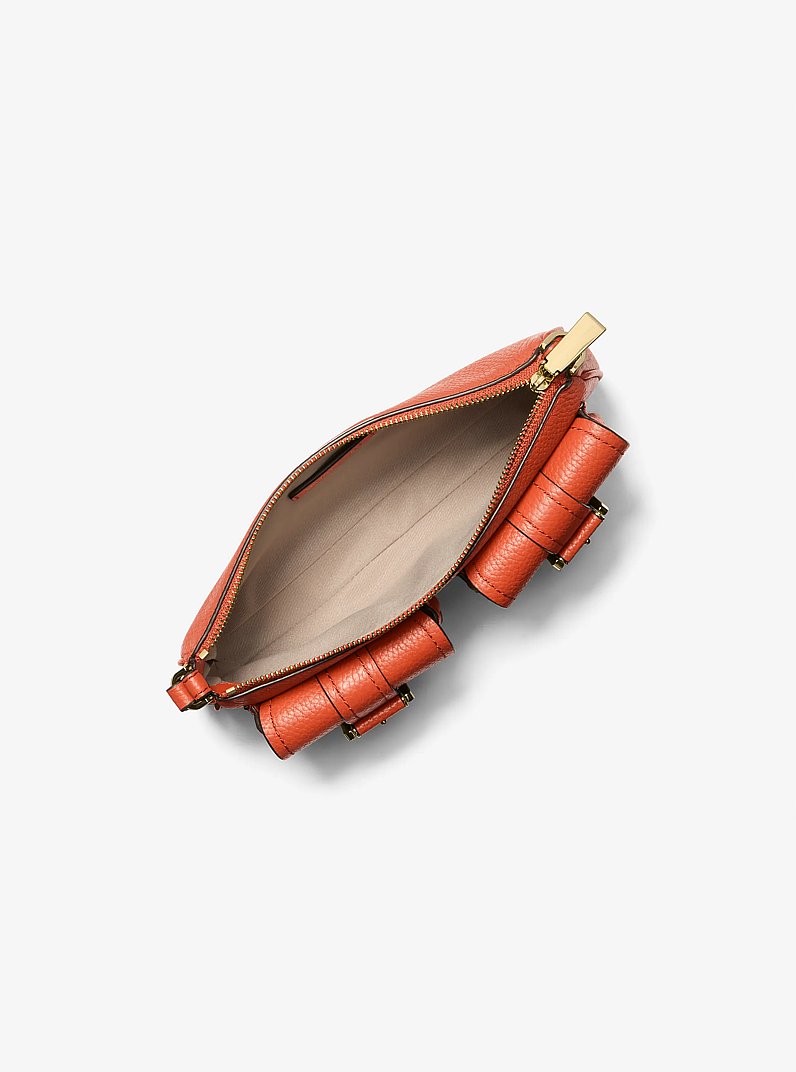 Pochette Zoe Small aus gekrispeltem Leder in ORANGENPUNSCH | Michael Kors