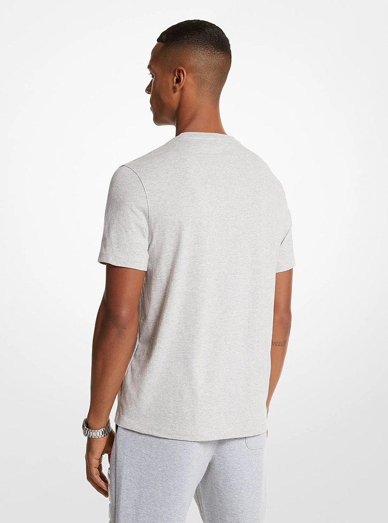 Logo Cotton T-Shirt in HEATHER GREY | Michael Kors