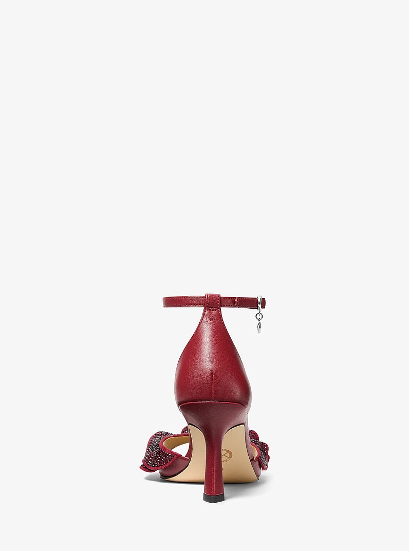 Livia Embellished Sandal in MAROON | Michael Kors