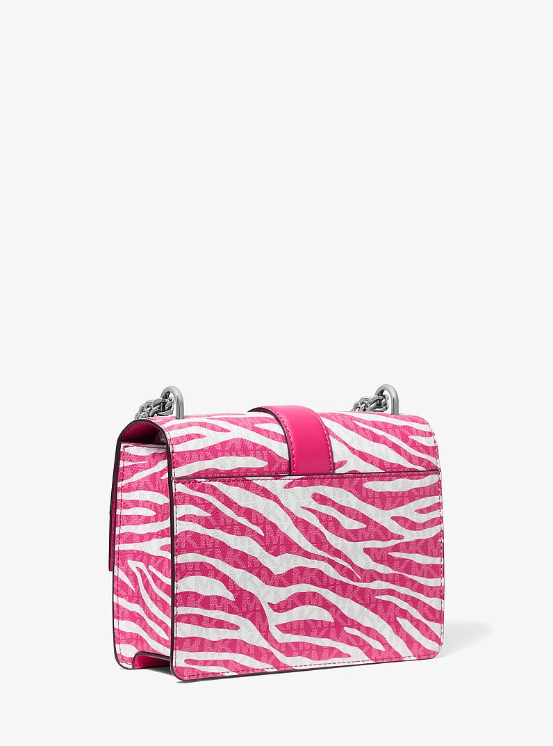 Greenwich Small Animal Print Logo Crossbody Bag in DRAGONFRUIT