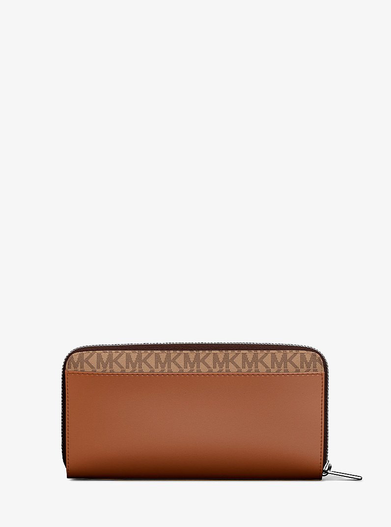 Portefeuille Cooper &agrave; fermeture &eacute;clair tout autour et logo Signature in JAUNE MARGUERITE | Michael Kors
