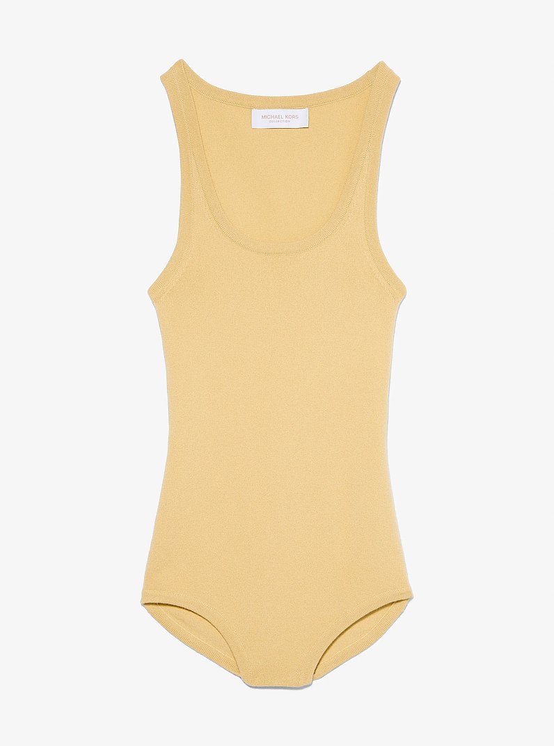 Stretch Cashmere Blend Bodysuit in PALOMINO | Michael Kors
