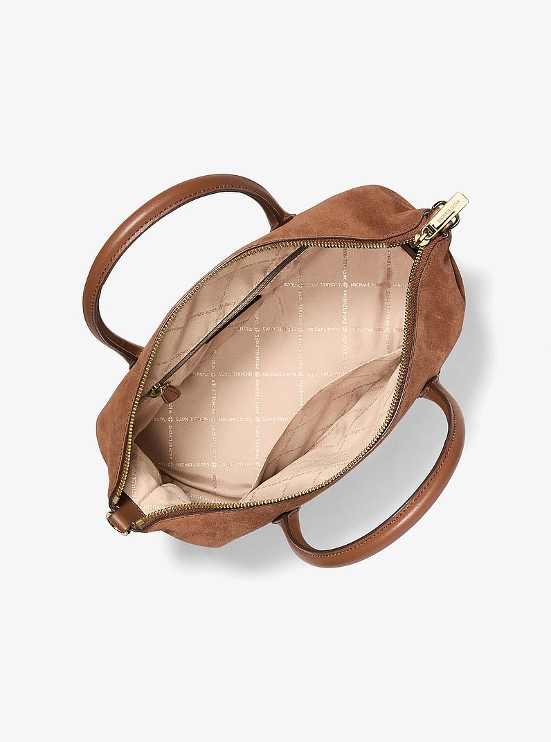Tas Hyde van su&egrave;de, middelgroot in LUGGAGE | Michael Kors