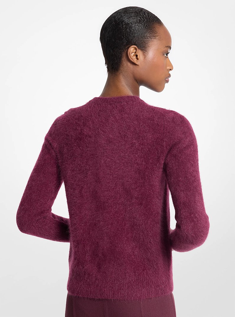C&aacute;rdigan de cachemira cepillada in VINO | Michael Kors