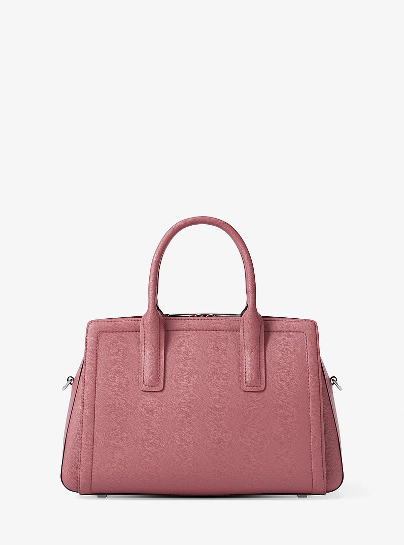 Geantă satchel Laila medie din piele in PALISANDRU | Michael Kors