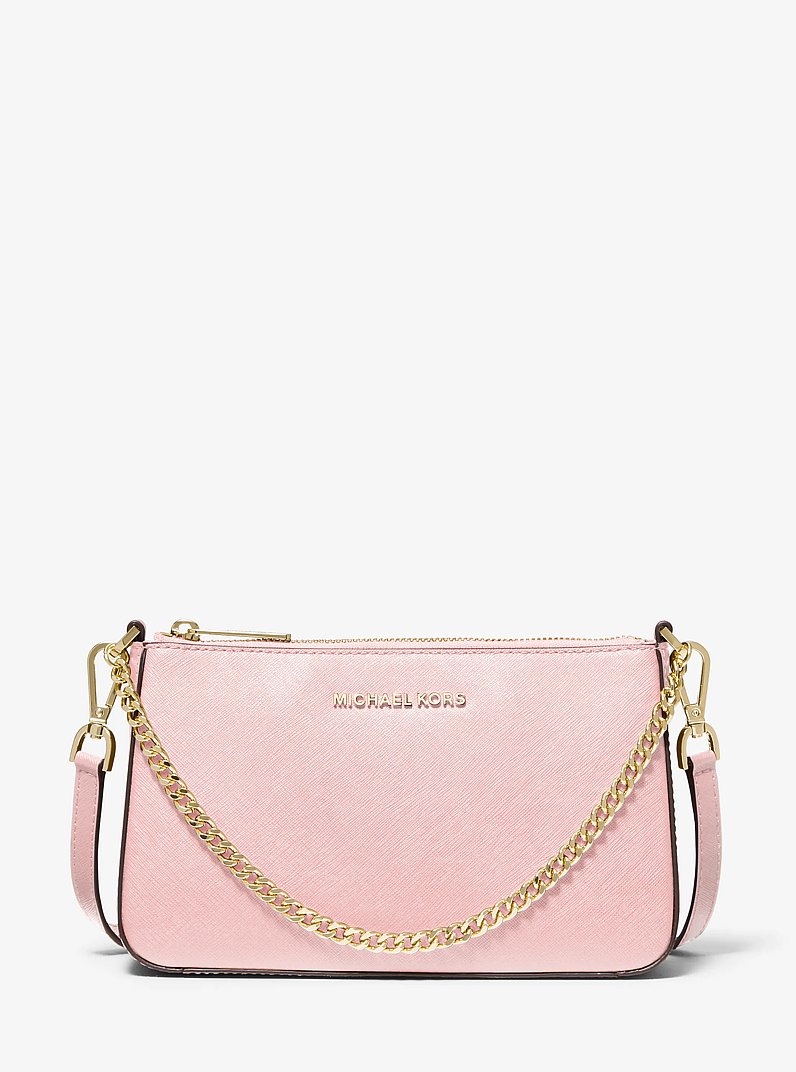 Jet Set Medium Saffiano Leather Crossbody Bag in POWDER BLUSH | Michael Kors
