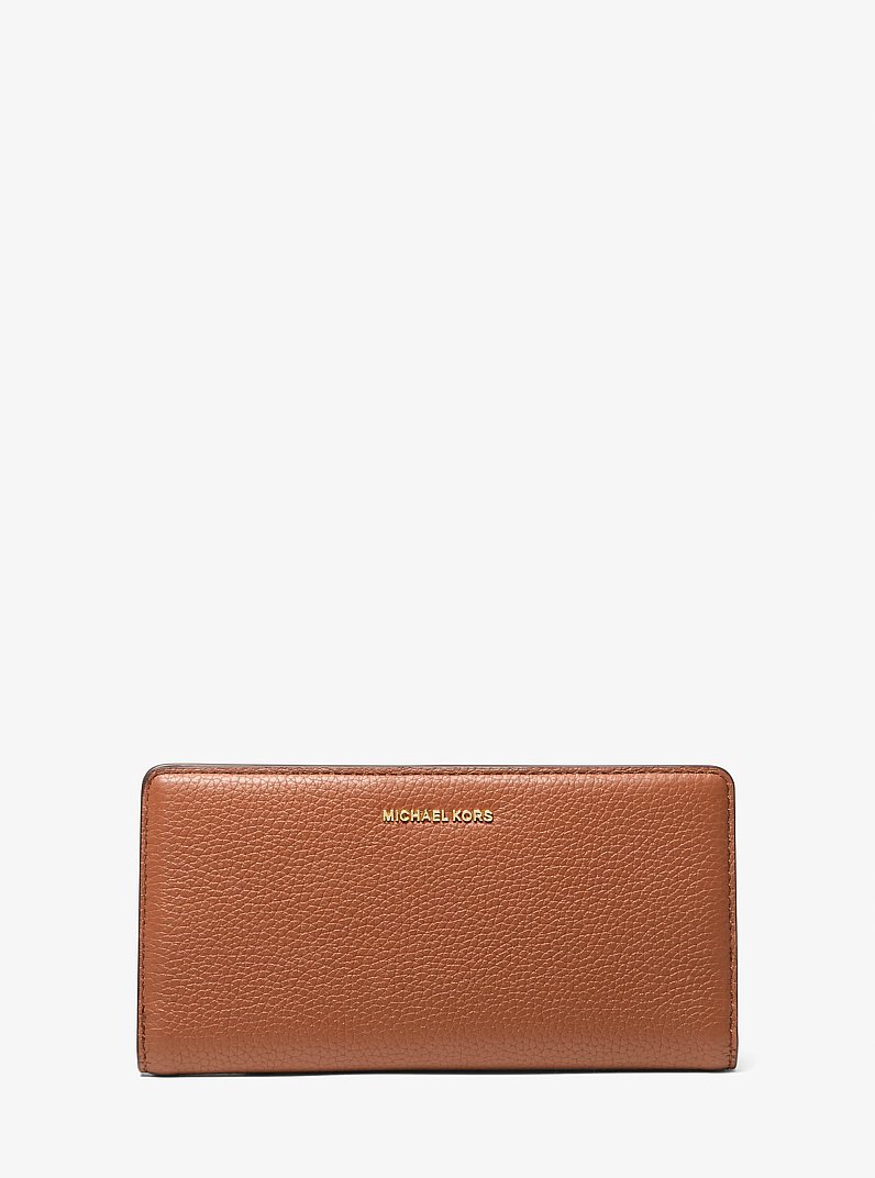 Grand portefeuille Bryant en cuir grain&eacute; avec bouton-pression sur le devant in VALISE | Michael Kors