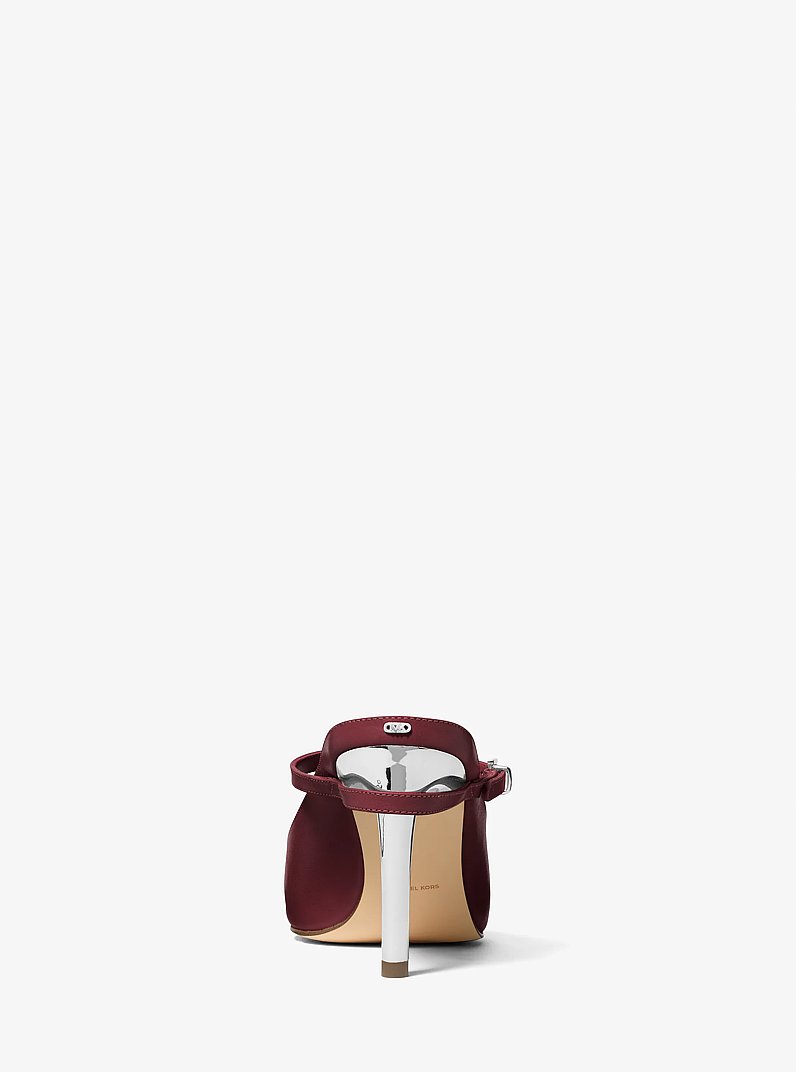 Kasia Leather High Mule Pump in OXBLOOD | Michael Kors