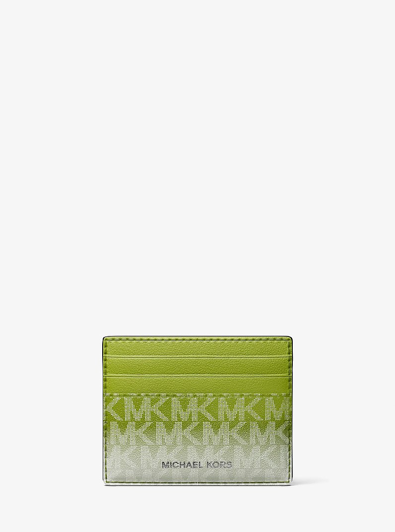 Cooper Ombr&eacute; Logo Tall Card Case in JUNGLE | Michael Kors