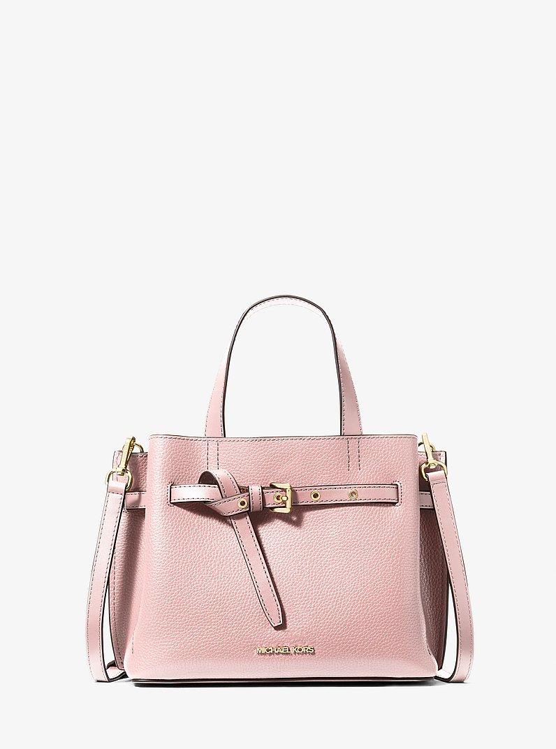 Emilia Small Pebbled Leather Satchel in POWDER BLUSH | Michael Kors