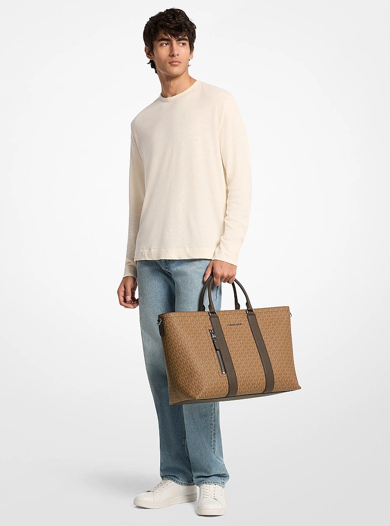 Hudson Signature Logo Tote Bag in BOGUE | Michael Kors