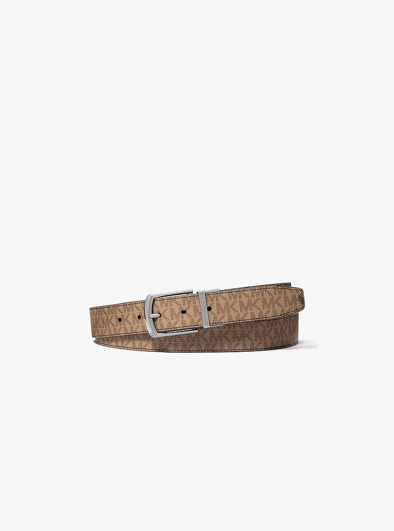 Ceinture r&eacute;versible en cuir &agrave; logo Signature in BOGUE | Michael Kors