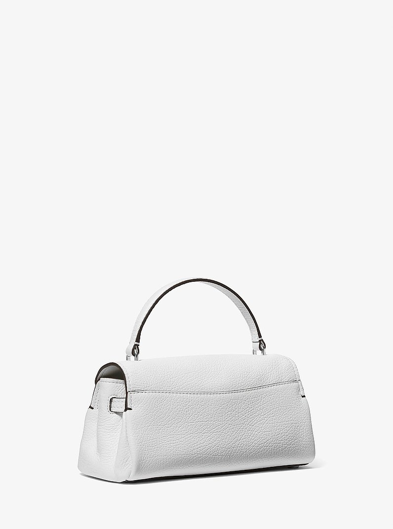 Hamilton Extra-Small Textured Leather Soft Crossbody Bag in OPTIC WHITE | Michael Kors