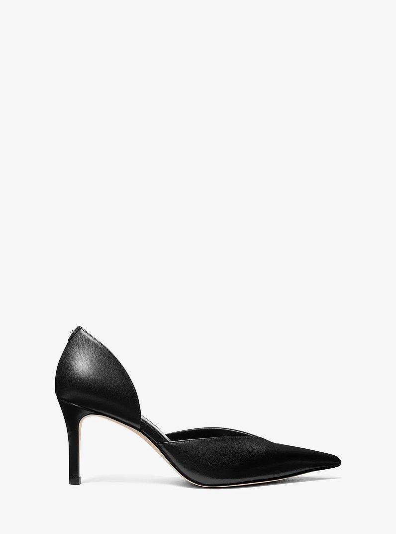 Elyse Leather D'Orsay Pump in BLACK | Michael Kors