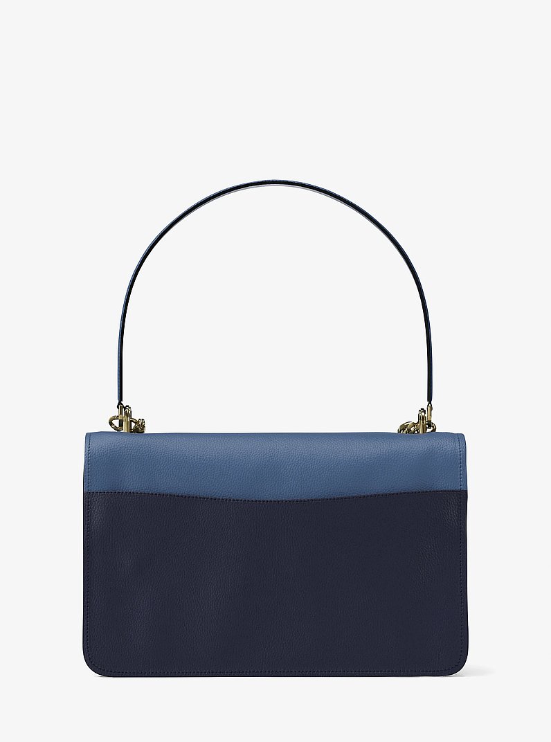 Claire Large Color-Block Leather Shoulder Bag in FRCH BLU MLT | Michael Kors