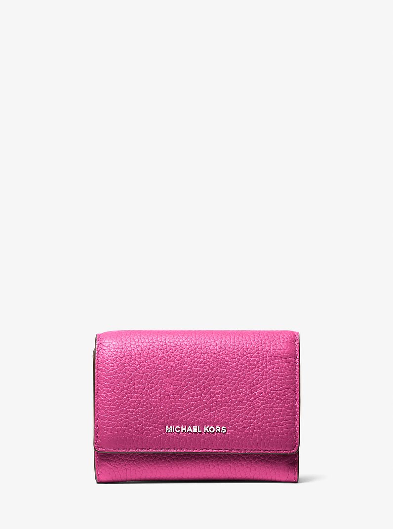 Bryant Medium Pebbled Leather Wallet in WILD BERRY | Michael Kors