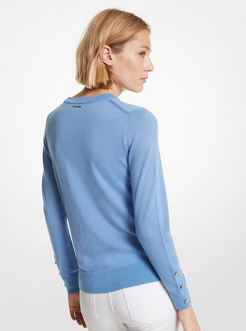 Jersey de mezcla de lana merino in AZUL N&Aacute;UTICO | Michael Kors