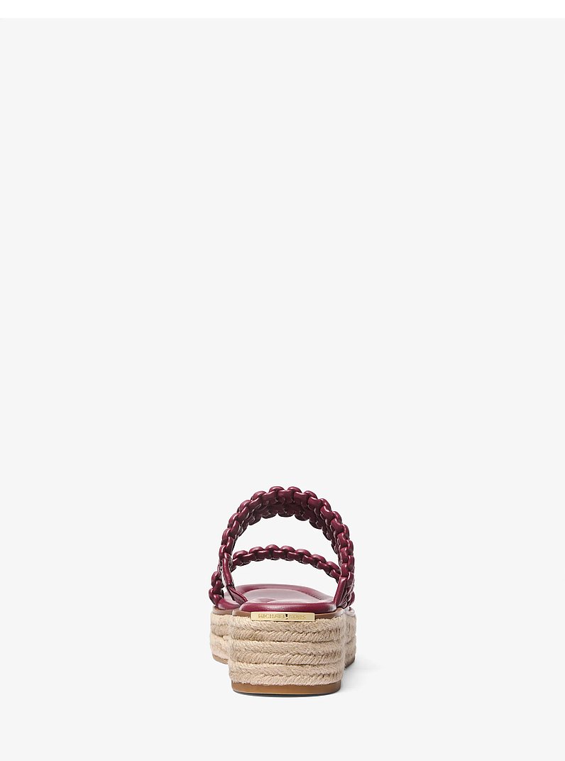Audrina Braided Slide Sandal in MULBERRY | Michael Kors