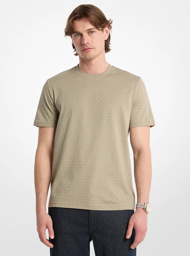 Signature Logo Print Cotton Jersey T-Shirt