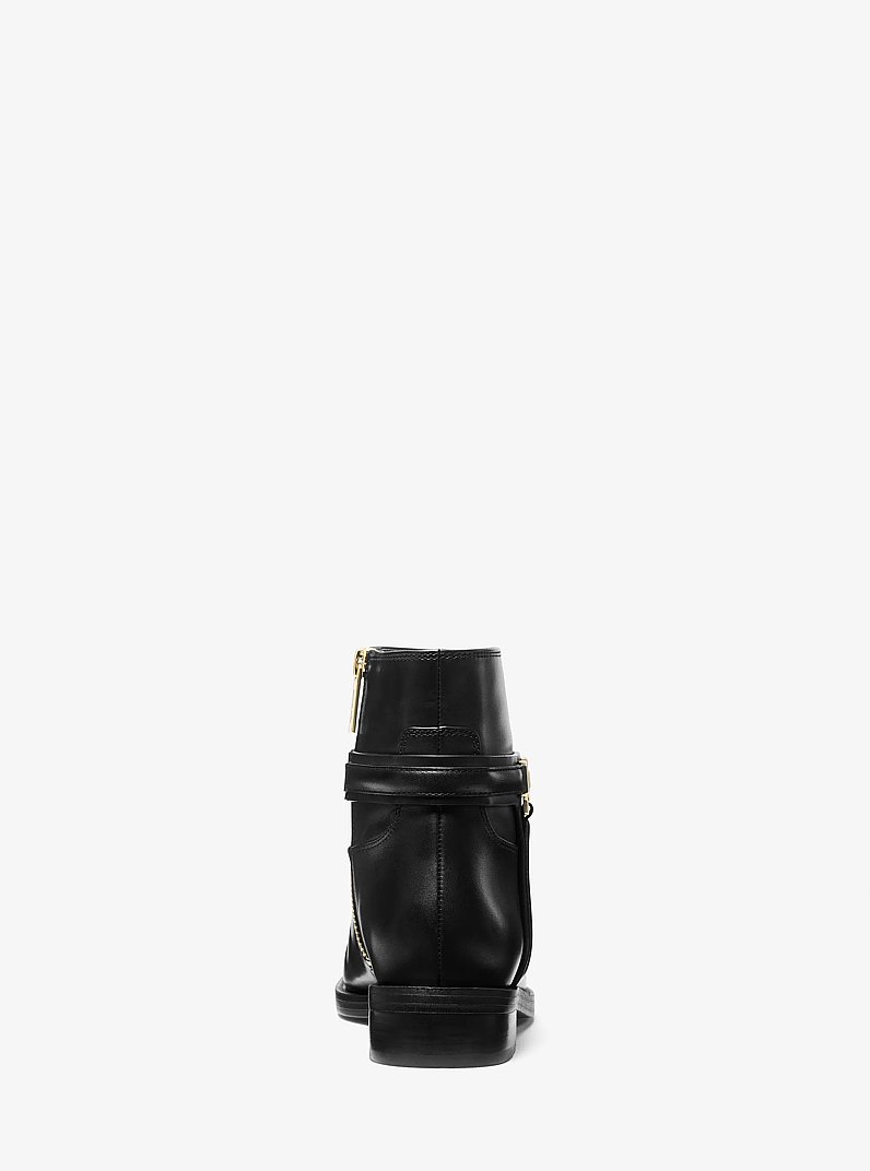 Mindy Leather Boot in BLACK | Michael Kors