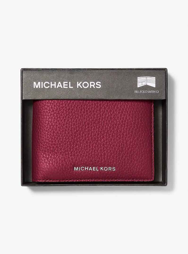 Hudson Pebbled Leather Billfold Wallet in MULBERRY | Michael Kors
