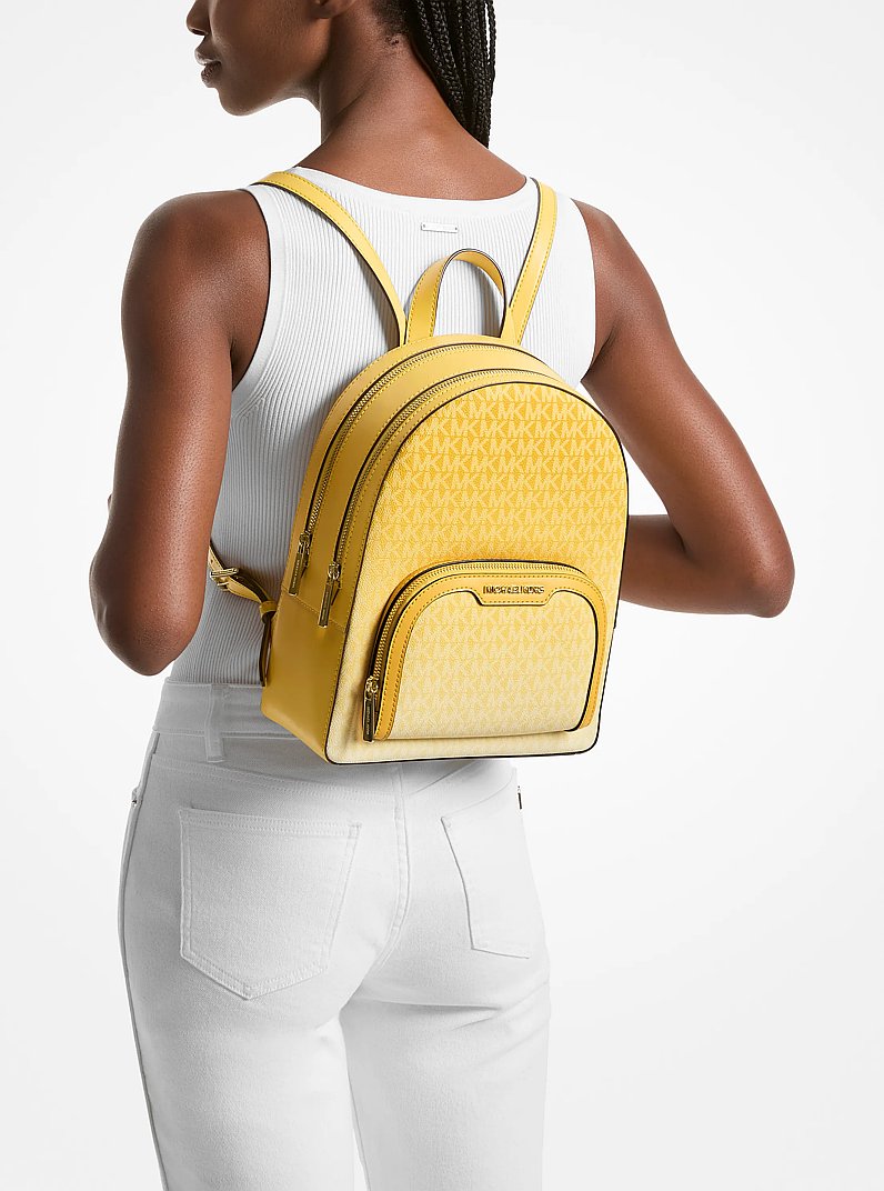 Jaycee Medium Ombr&eacute; Signature Logo Backpack in DAISY YELLOW | Michael Kors