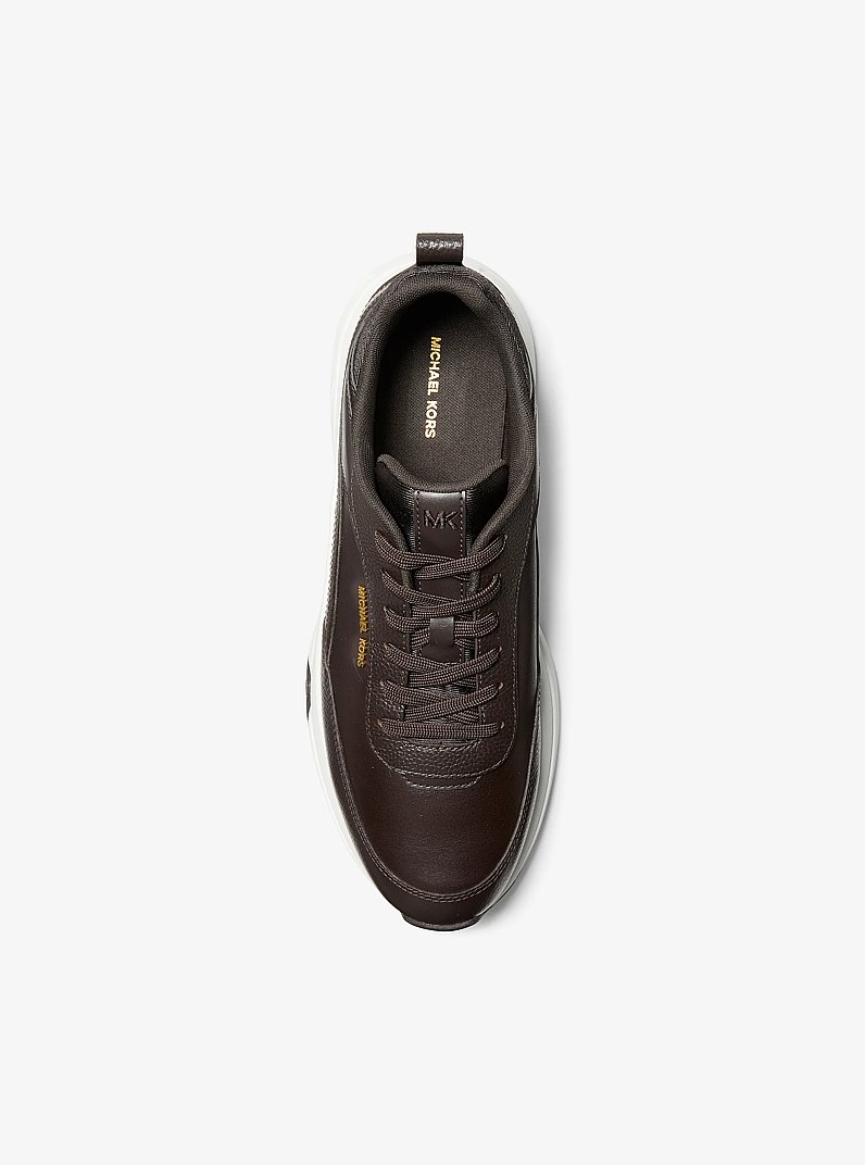Hartley Leather Trainer in CHOCOLATE | Michael Kors
