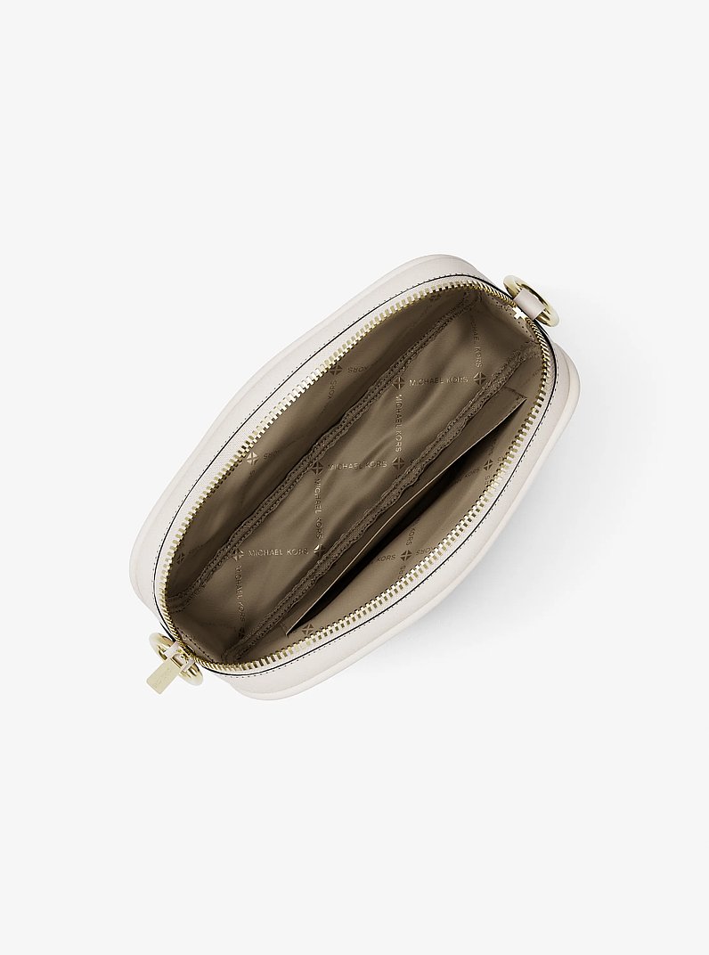Petit sac &agrave; bandouli&egrave;re pour cam&eacute;ra Jet Set &agrave; logo Signature in CR&Egrave;ME MULTI L&Eacute;GER | Michael Kors